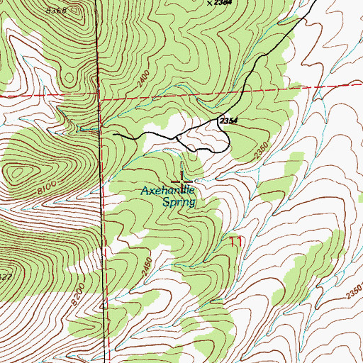 Topographic Map of Axehandle Spring, NV