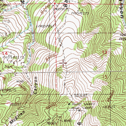 Topographic Map of Babylon Ridge, NV