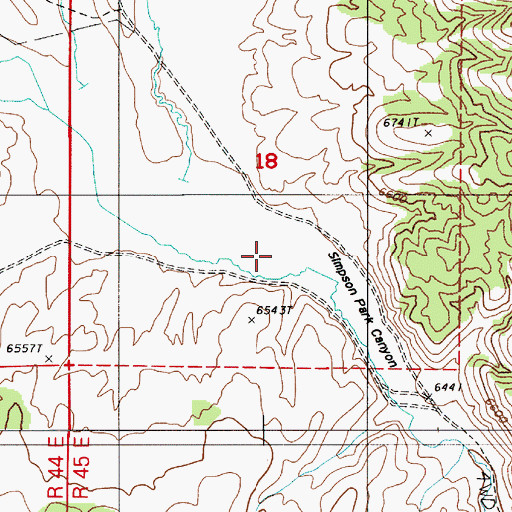 Topographic Map of Bade Creek, NV