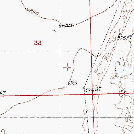Topographic Map of Baking Powder Flat, NV