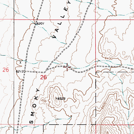 Topographic Map of Bald Mountain Canyon, NV