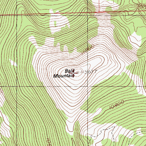 Topographic Map of Bald Mountain, NV