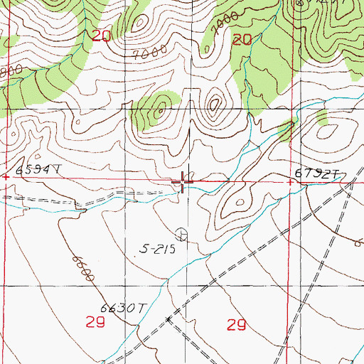 Topographic Map of Baldwin Canyon, NV