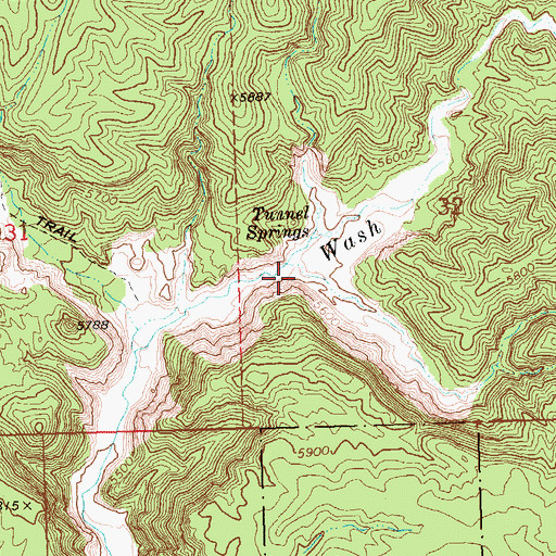 Topographic Map of Barn Pole Hollow, NV