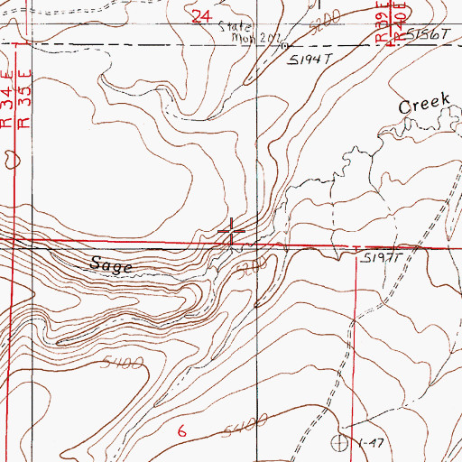 Topographic Map of Basco Canyon, NV
