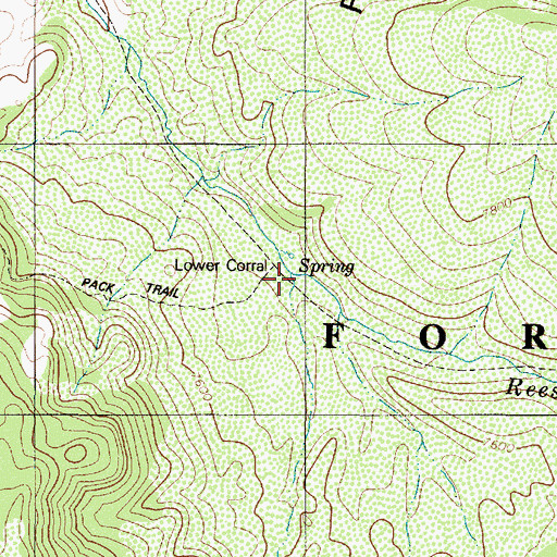 Topographic Map of Beason Creek, NV