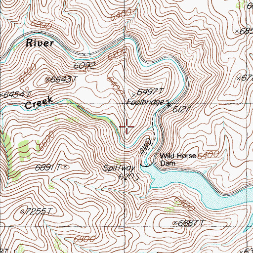 Topographic Map of Beaver Creek, NV