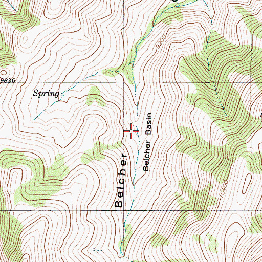 Topographic Map of Belcher Basin, NV