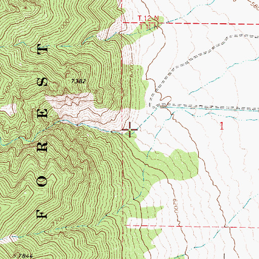 Topographic Map of Belcher Canyon, NV
