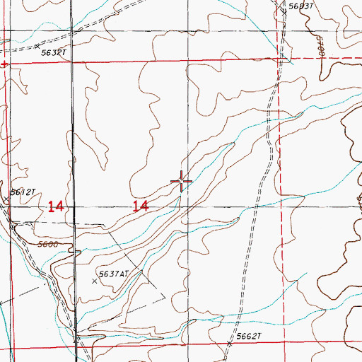 Topographic Map of Belmont Creek, NV