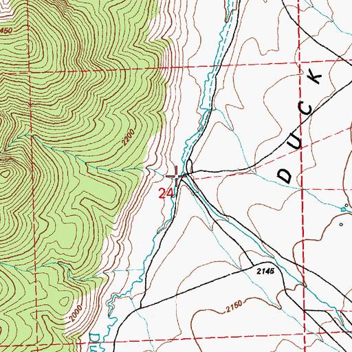 Topographic Map of Berry Creek, NV