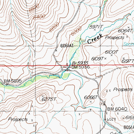 Topographic Map of Bieroth Ranch, NV