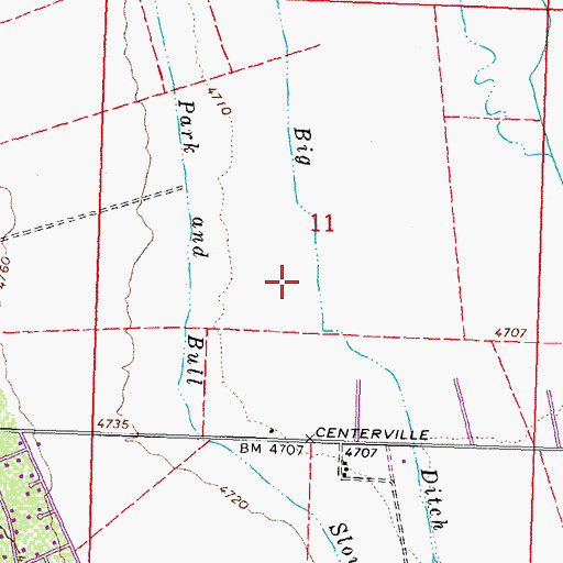 Topographic Map of Big Ditch, NV