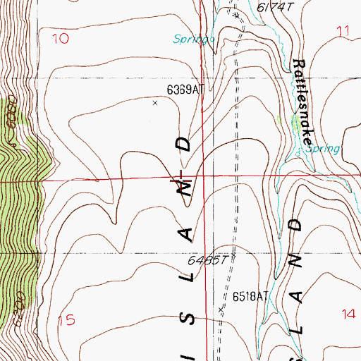 Topographic Map of Big Island, NV