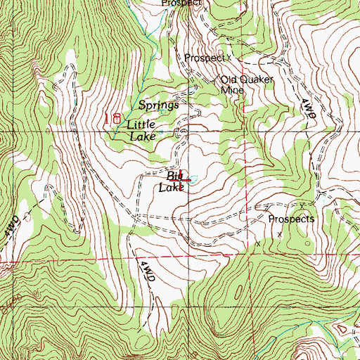 Topographic Map of Big Lake, NV