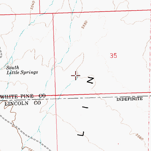 Topographic Map of Big Spring Wash, NV