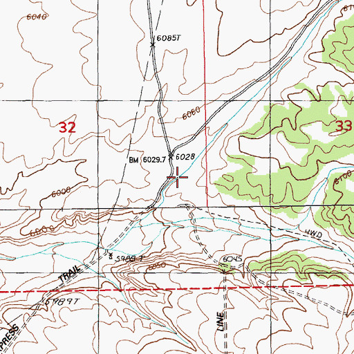 Topographic Map of Big Wash, NV