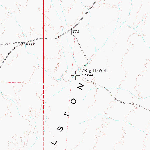 Topographic Map of Big 10 Well, NV