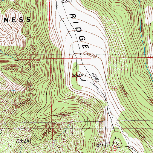 Topographic Map of Biroth Ridge, NV