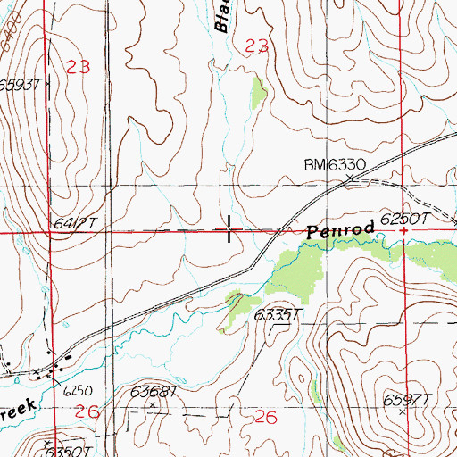 Topographic Map of Blackburn Canyon, NV