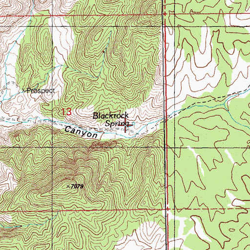 Topographic Map of Blackrock Spring, NV