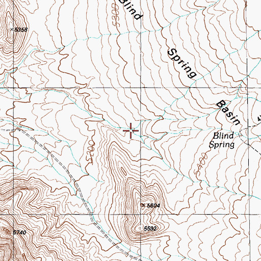 Topographic Map of Blind Spring Basin, NV