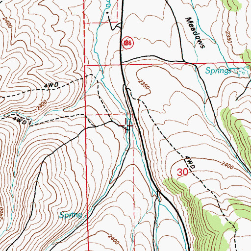 Topographic Map of Bone Yard Canyon, NV