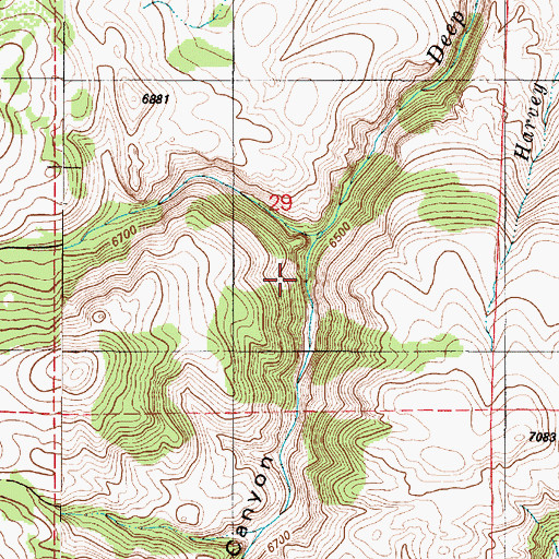 Topographic Map of Box Canyon, NV