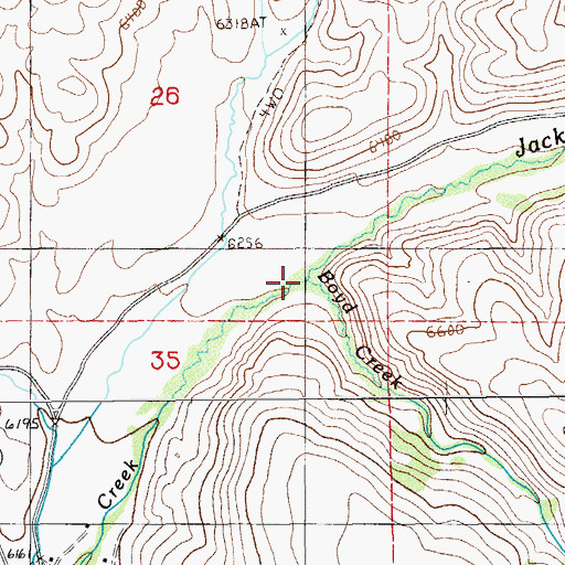 Topographic Map of Boyd Creek, NV