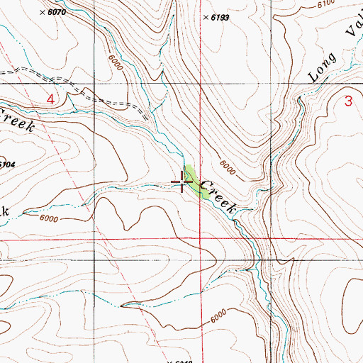 Topographic Map of Bradshaw Creek, NV