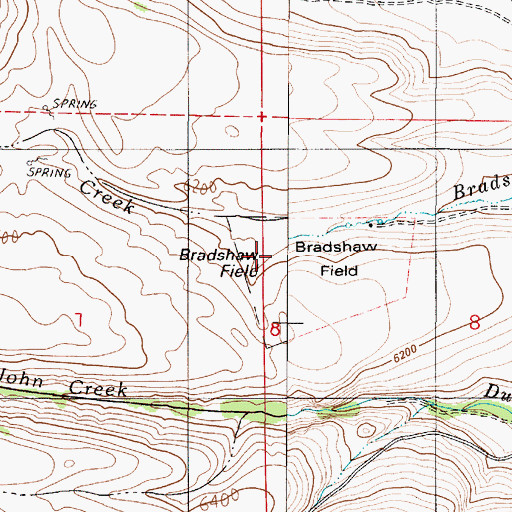 Topographic Map of Bradshaw Field, NV