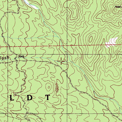 Topographic Map of Brady Wash, NV