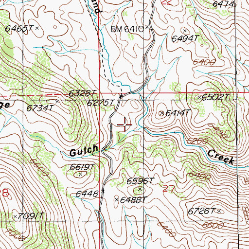 Topographic Map of Bridge Gulch, NV