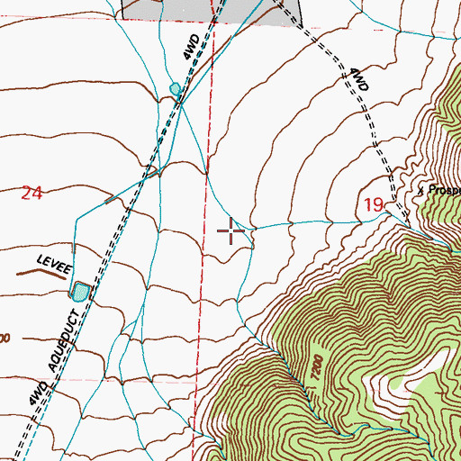 Topographic Map of Brownie Creek, NV