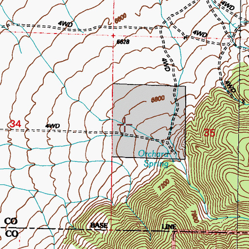 Topographic Map of Buffalo Canyon, NV