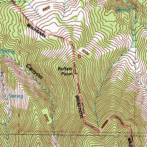 Topographic Map of Buffalo Point, NV