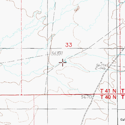 Topographic Map of Bull Creek, NV