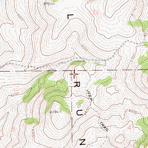 Topographic Map of Bull Run Mountains, NV