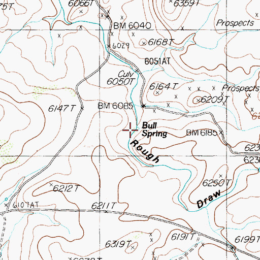 Topographic Map of Bull Spring, NV