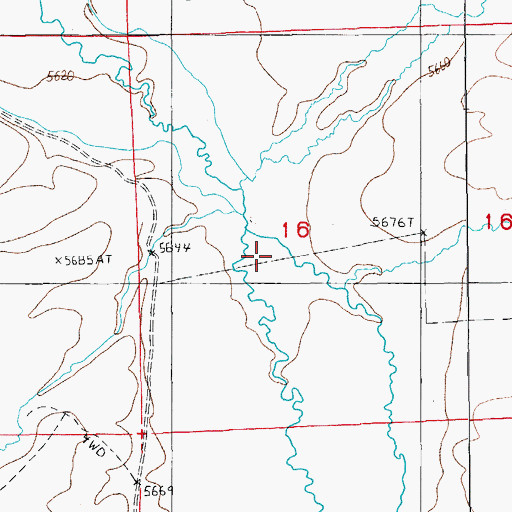 Topographic Map of Burns Creek, NV