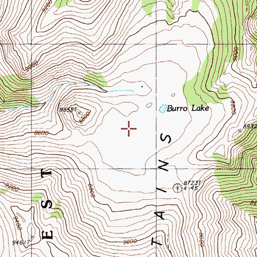 Topographic Map of Burro Lake, NV