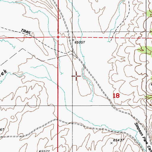 Topographic Map of Barton Creek, NV