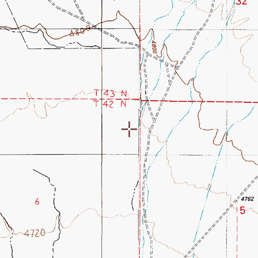 Topographic Map of Buttermilk Creek, NV