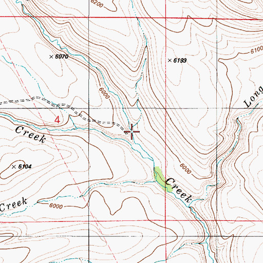 Topographic Map of Cabin Creek, NV