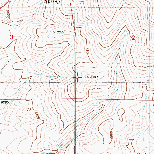 Topographic Map of Calico Mountains, NV