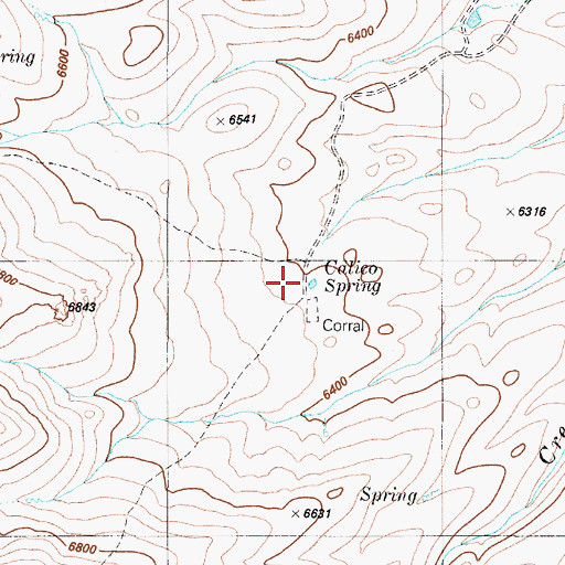 Topographic Map of Calico Spring, NV