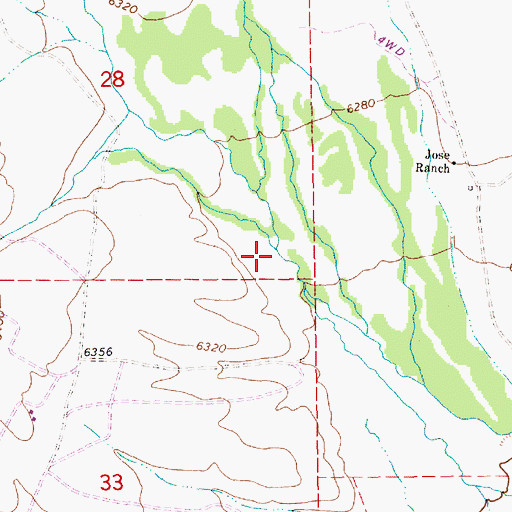 Topographic Map of California Creek, NV