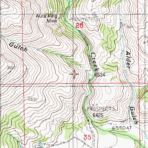Topographic Map of California Gulch, NV