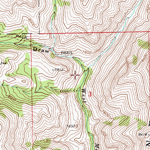 Topographic Map of Camp Draw, NV