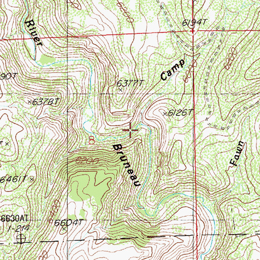 Topographic Map of Camp Gulch, NV